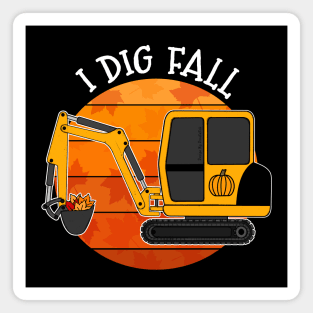 I Dig Fall Digger Autumn Thanksgiving Magnet